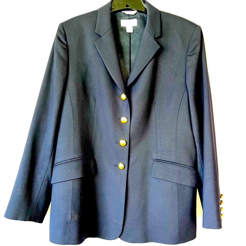 TALBOTS PETITES Classic wool jacket Size 16